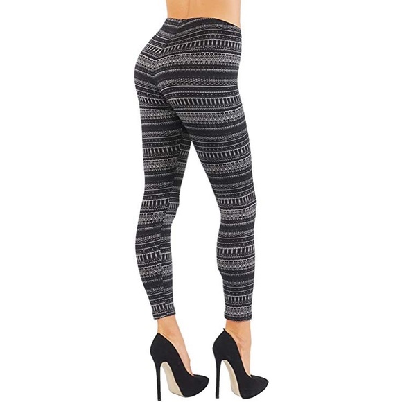 | Mid Waist Fleece Lined Leggings Warm Sof - Picture 3 of 3